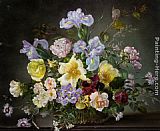 Cecil Kennedy A Still Life with Peonies and Other Flowers painting
